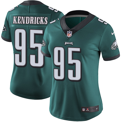 Nike Eagles #95 Mychal Kendricks Midnight Green Team Color Women's Stitched NFL Vapor Untouchable Limited Jersey